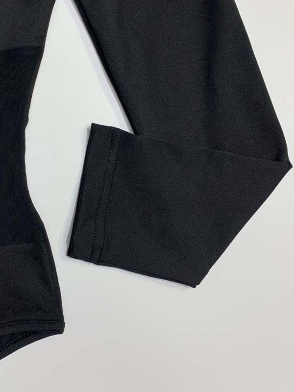 Women's Contrast Mesh Sheer Cut Out One Shoulder Bodysuit with Arm Sleeve, Fashion Long Sleeve Button Closure Crotch Bodysuit for Spring & Fall, Women's Clothes for Daily Wear