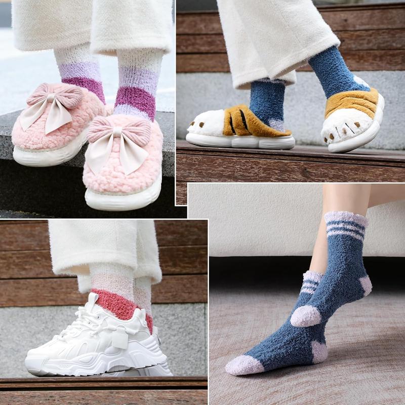 Fuzzy Socks - Fuzzy Socks for Women, 6 Pairs Fluffy Socks Cozy Winter Socks for Women Soft Socks Warm Socks Slipper Socks