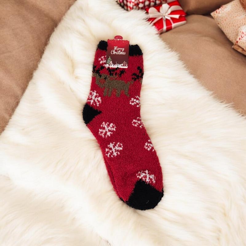 Time To Cuddle Up Cozy Christmas Socks