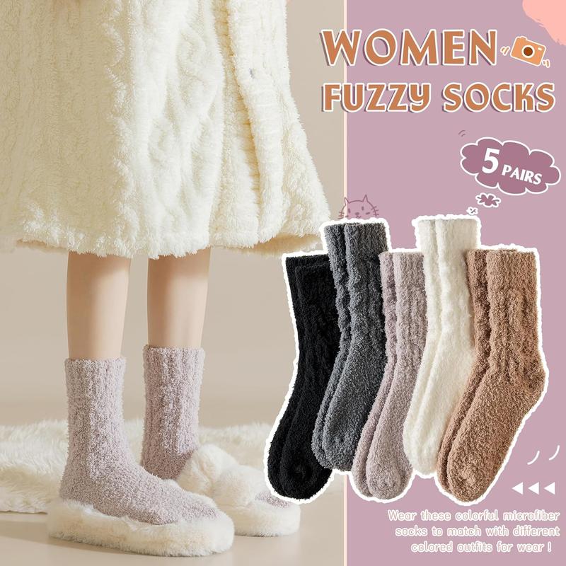 Womens Fuzzy Socks Slipper Fluffy Comfy Cozy Winter Soft Warm Fleece Cabin Plush Sleep Socks