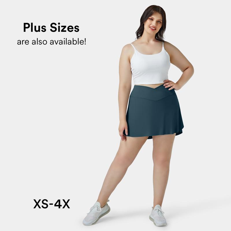 Halara Everyday Softlyzero Airy Crossover 2-in-1 Side Pocket Mini Pickleball Skirt-Lucid-UPF50+