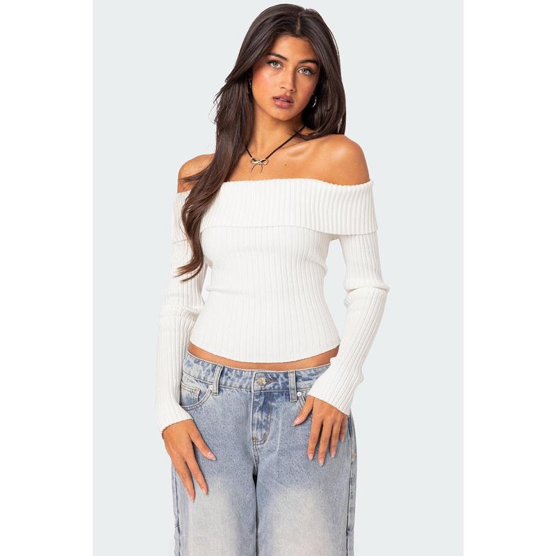 Lauren Knit Fold Over Top