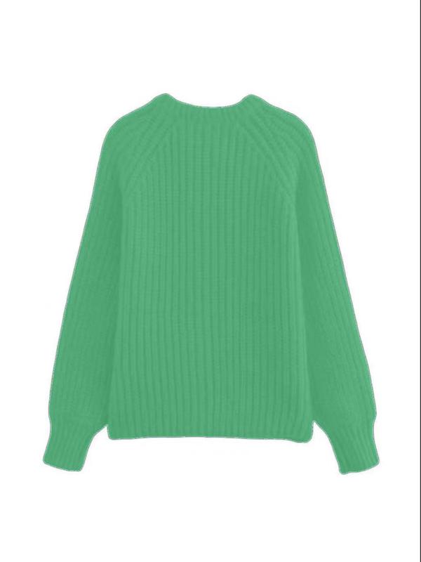 Women's Solid Color Button Front Cable Knit Cardigan, Casual Long Sleeve Open Front Knitwear for Fall & Winter, Fashion Ladies' Knit Clothing for Daily Wear