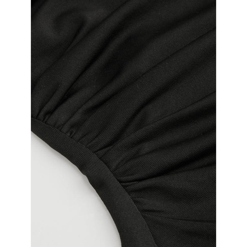 Cider [2 colors, size 2-24] Square Neck Ruched Bowknot Bodysuit
