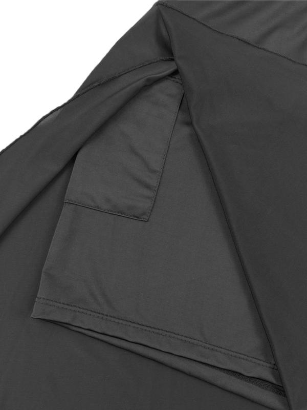 Women's Plain Pocket Split Hem Skirt, Casual Fashion Breathable Midi Skirt for Daily Wear, Ladies Bottoms for All Seasons