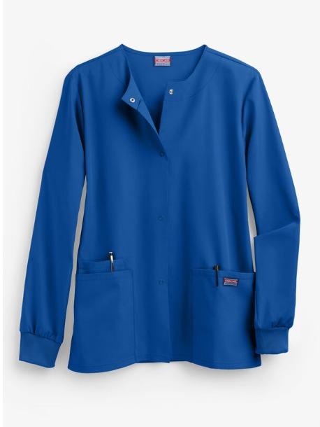 Cherokee Uniform Clothing Workwear Women's 3-Pocket Snap Front Scrub Jacket