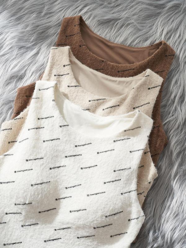 Women's Letter Print Wireless Bralette, Casual Comfy Breathable Bralette for Daily Wear, Women's Lingerie for All Seasons
