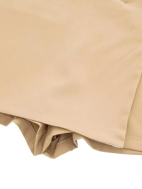 Women's 2 in 1 Asymmetrical  Skorts, Casual Solid Color Shorts for Summer, Ladies Bottoms for Daily Wear