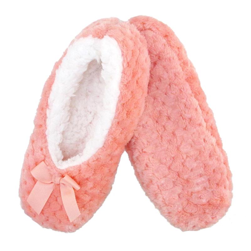 Adult Women Soft Touch Slippers Non-Slip Lined Socks, 1 Pair