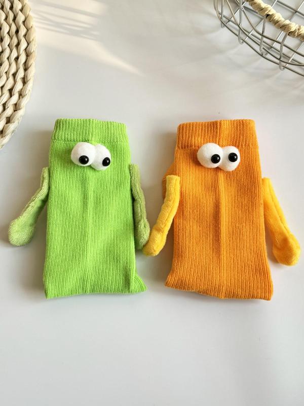 Unisex's Magnetic Hands Holding Crew Socks, Funny Comfy Stretchy Socks, Couple Socks for All Seasons