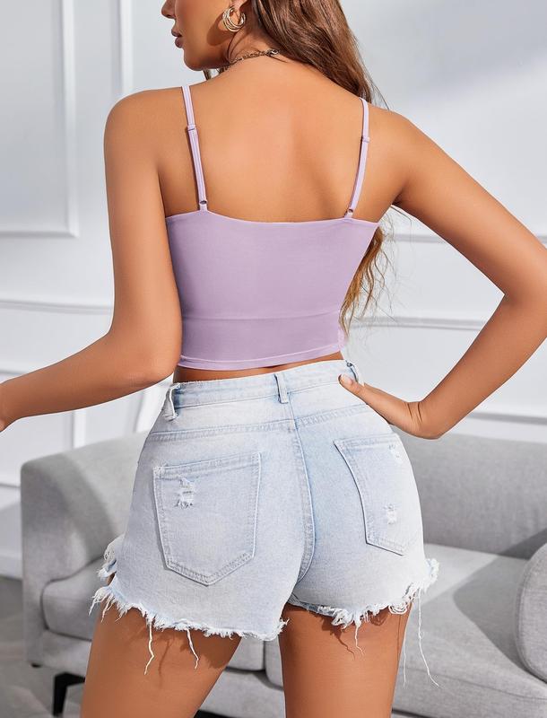 Avidlove Womenswear Bralettes for Women Spaghetti Strap Mesh Tank Top Tube Y2K Camisole