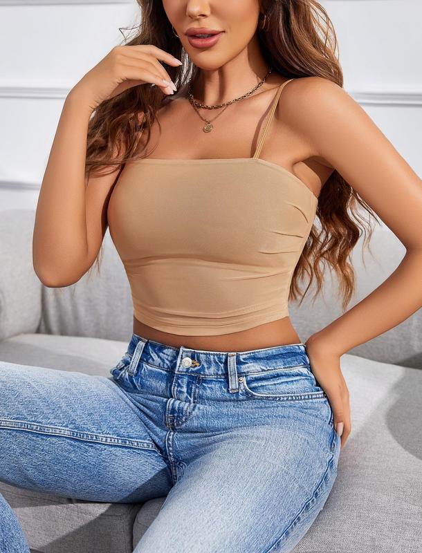 Avidlove Womenswear Bralettes for Women Spaghetti Strap Mesh Tank Top Tube Y2K Camisole
