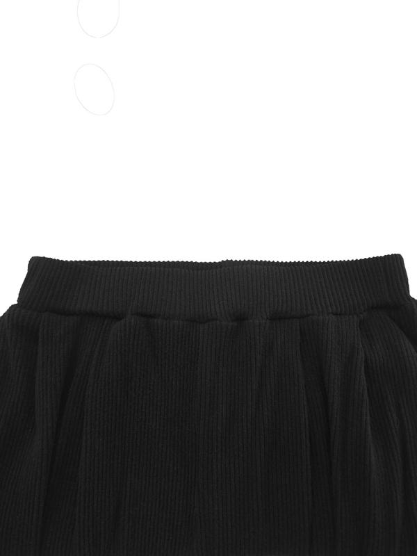 Two-Piece Set Women's Solid Long Sleeve Crop Top & Wide Leg Pants, Casual Fashion Cozy Round Neck Top & Trousers for Daily Outdoor Wear, Women's Clothing for Spring & Fall