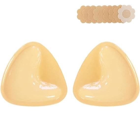Double Sided Sticky Push Up Bra Inserts - Reusable Adhesive Bra with Padding - Sticky Bra for Dresses Bikinis