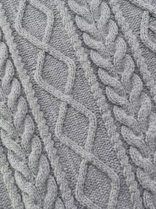 Women's Plain Textured Knot Side Crop Sweater Vest, Casual Turtle Neck Jumper Vest for Spring & Fall, Women's Knitwear for Daily Wear