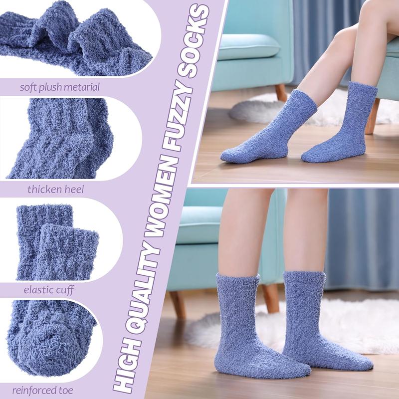 Womens Fuzzy Socks Cozy Fluffy Slipper Socks Soft Winter Warm Home Sleeping Christmas Socks