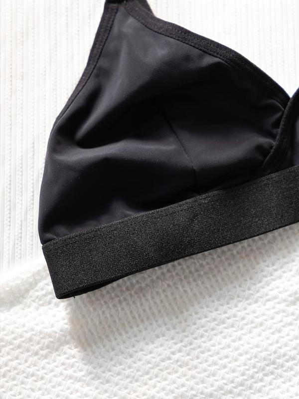 Women's Solid Wireless Bra without Chest Pad, Adjustable Strap Push Up Bra, Soft Comfortable Lingerie for All Seasons