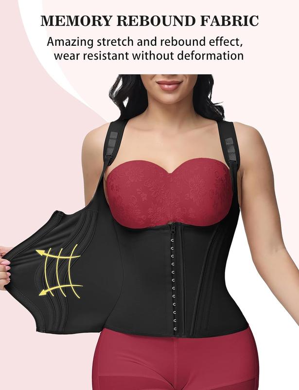 WISHSER Women Girdles Comfortable Underwear Belt Shapewear Colombia Bodysuit with Shoulder Strap