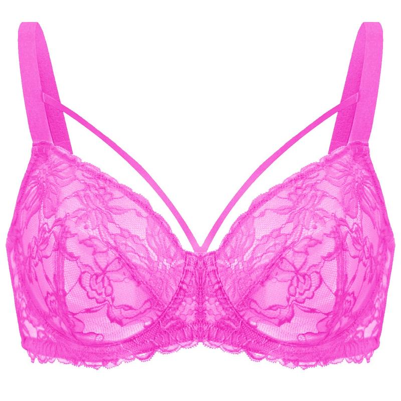 Live Only HSIA Pretty In Petals Unlined Strappy Floral Lace Unpadded Plus Size Underwire Bra