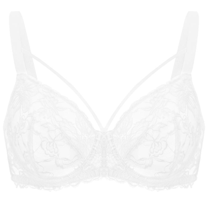 Live Only HSIA Pretty In Petals Unlined Strappy Floral Lace Unpadded Plus Size Underwire Bra