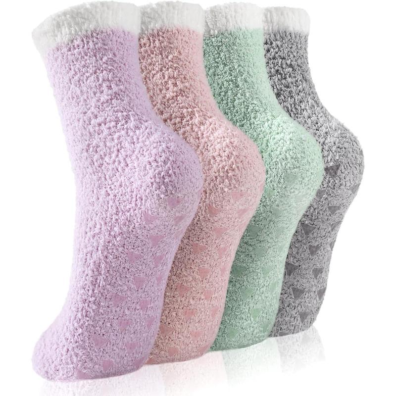 Fuzzy Socks for Women - Non Slip Socks Women, Slipper Socks  Socks with Grips for Women, Warm Fluffy Socks
