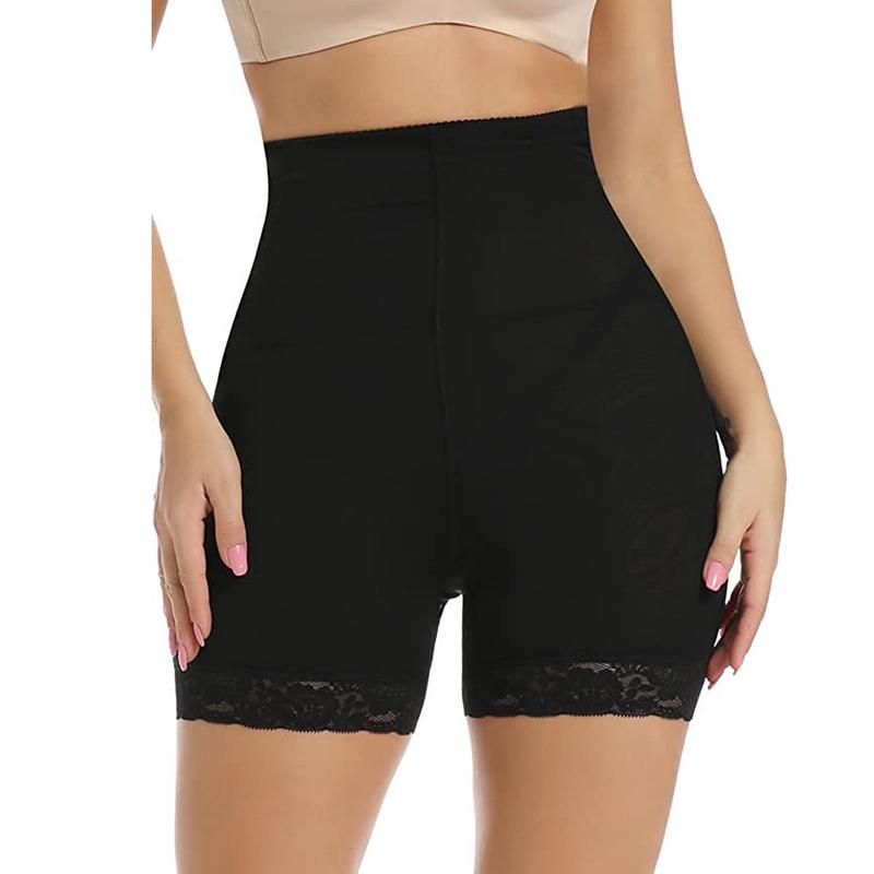Women's High Waist Bum Butt Lifting Shapewear Shorts Padded Lace Shapewear Shorts, Tummy Control Boyshorts Buttock Underwear, Lady Shapewear Bottoms