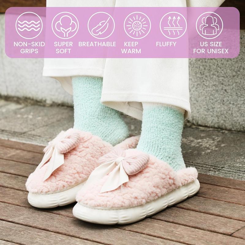 Fuzzy Socks for Women - Non Slip Socks Women, Slipper Socks  Socks with Grips for Women, Warm Fluffy Socks