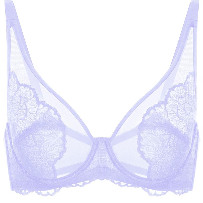HSIA Blossom Plus Size Soft Lace Full Coverage Women Unlined Underwire Bra Mesh Soft Womenswear